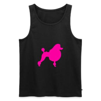 poodle - Men's Premium Organic Tank Top - black - Front - Michal (187cm)