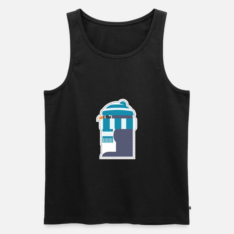 Kälte Pinguin - Männer Premium Bio Tank Top - Schwarz