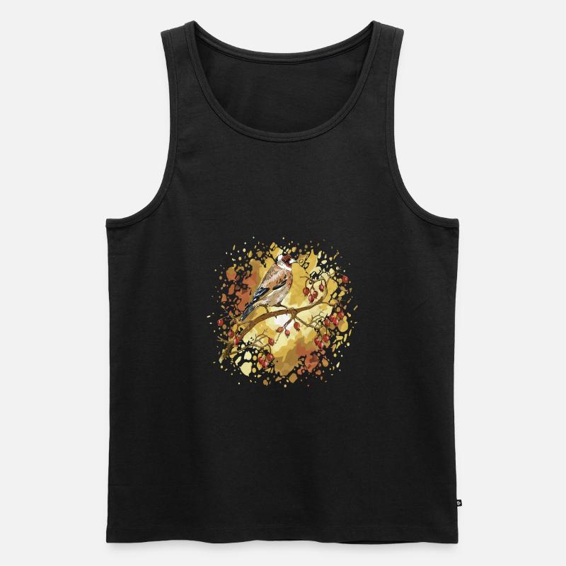 Stieglitzvogel - Männer Premium Bio Tank Top - Schwarz