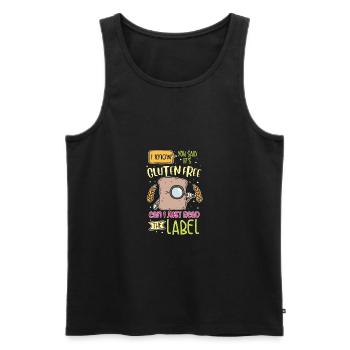 Gluten-free celiac gluten allergy - Men's Premium Organic Tank Top - black - Front - Michal (187cm)