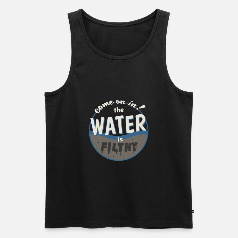 Schmutziges Wasser - Männer Premium Bio Tank Top - Schwarz
