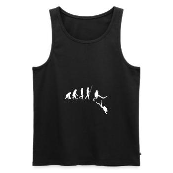 Diving Evolution Diver underwater gift - Men's Premium Organic Tank Top - black - Front - AI Model Male 178 light (178cm)