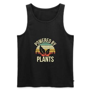 Powered by plants Geschenk - Männer Premium Bio Tank Top - Schwarz - Vorne - AI Model Male 178 light (178cm)