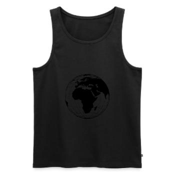 World globe - earth globe World earth world globe Earth globe - Men's Premium Organic Tank Top - black - Front - AI Model Male 178 light (178cm)