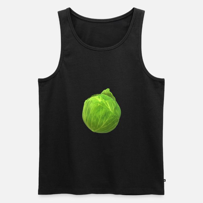 Kohl das gesunde Gemüse - Männer Premium Bio Tank Top - Schwarz