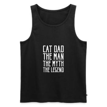 Cat Dad the Man the Myth the Legend Gift - Men's Premium Organic Tank Top - black - Front - Michal (187cm)