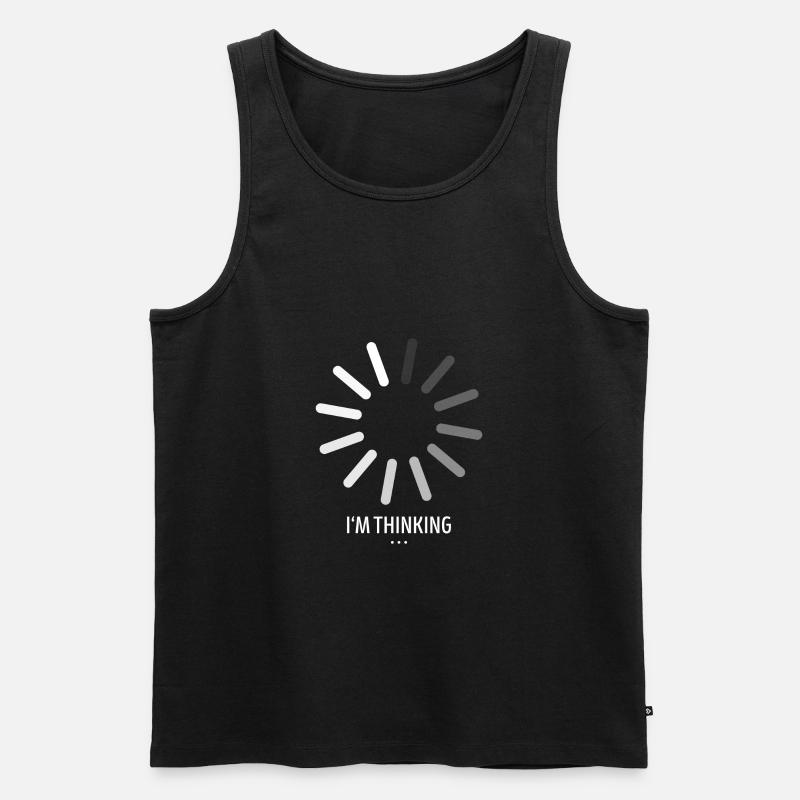 I`m thinking loading gift - Men's Premium Organic Tank Top - black