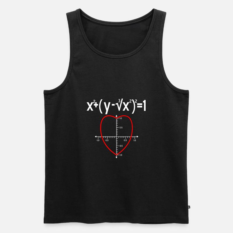 Mathe-Herz - Männer Premium Bio Tank Top - Schwarz