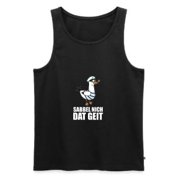 Sabbel nich Möwe Hamburg Bremen Norddeutsch Norden - Männer Premium Bio Tank Top - Schwarz - Vorne - AI Model Male 178 light (178cm)