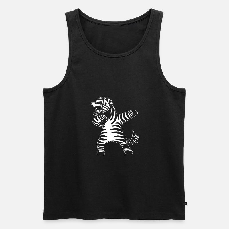 Dabping Zebra - Männer Premium Bio Tank Top - Schwarz