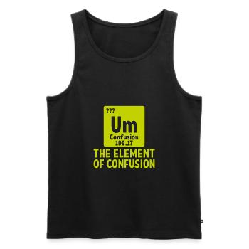 To the Element of Confusion gift - Men's Premium Organic Tank Top - black - Front - AI Model Male 178 light (178cm)