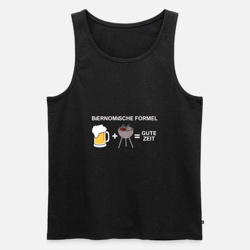Bier Grillen - Männer Premium Bio Tank Top - Schwarz