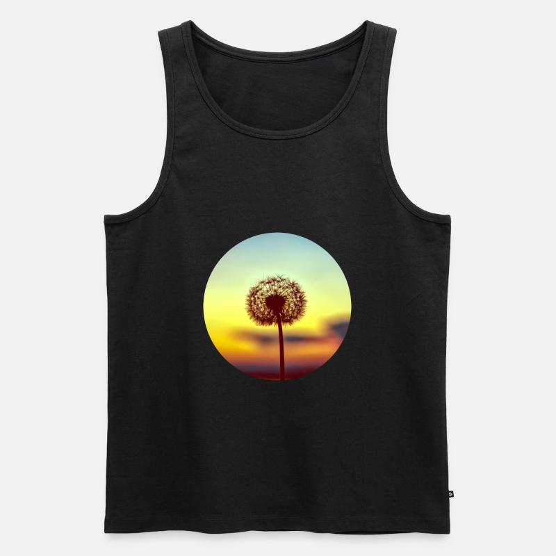 Pusteblume - Männer Premium Bio Tank Top - Schwarz