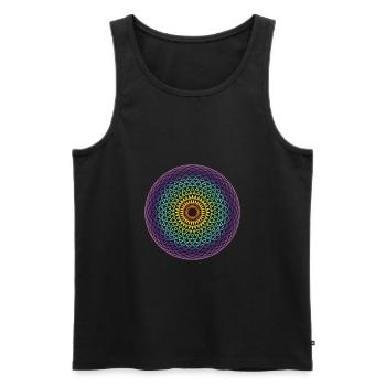 Torus Yantra - Débardeur bio Premium Homme - noir - Devant - AI Model Male 178 light (178cm)