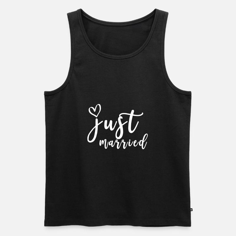just married Geschenk - Männer Premium Bio Tank Top - Schwarz