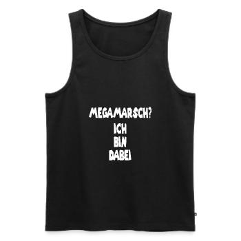 MEGAMARSCH - Marsch - Männer Premium Bio Tank Top - Schwarz - Vorne - AI Model Male 178 light (178cm)