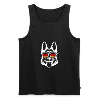 Elsässisch - Männer Premium Bio Tank Top - Schwarz - Vorne - AI Model Male 178 light (178cm)