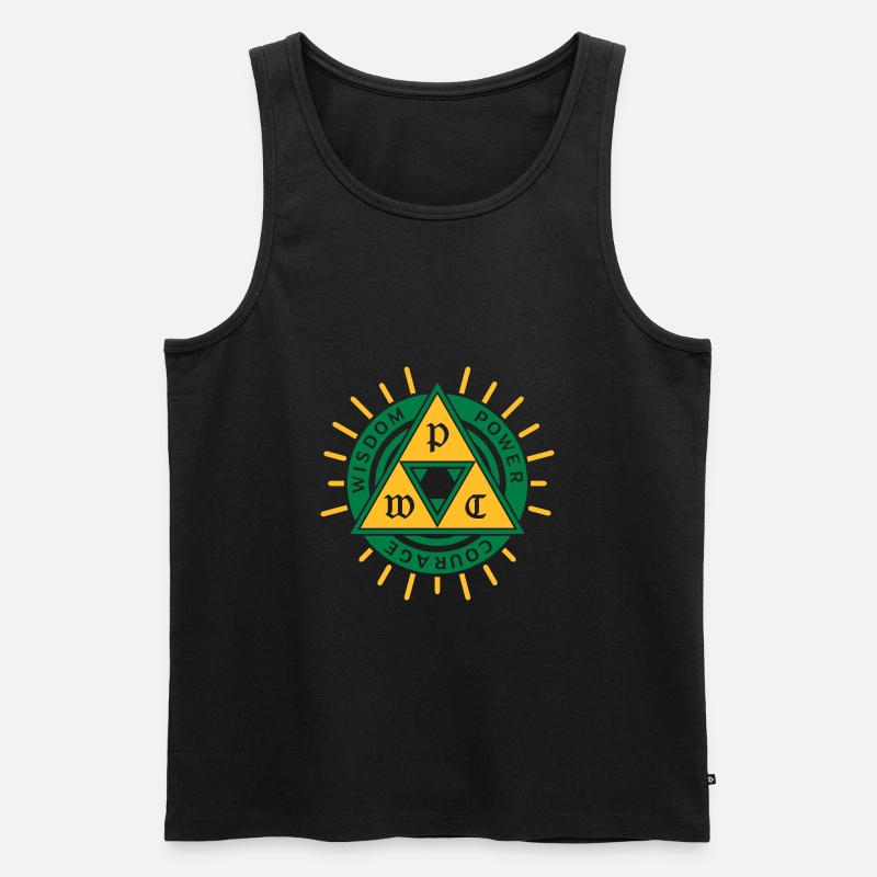 Dreieck Emblem - Männer Premium Bio Tank Top - Schwarz