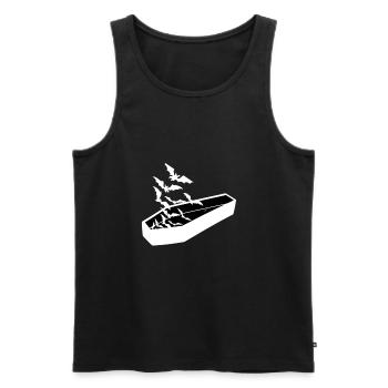 Fledermaus sarg - Männer Premium Bio Tank Top - Schwarz - Vorne - AI Model Male 178 light (178cm)