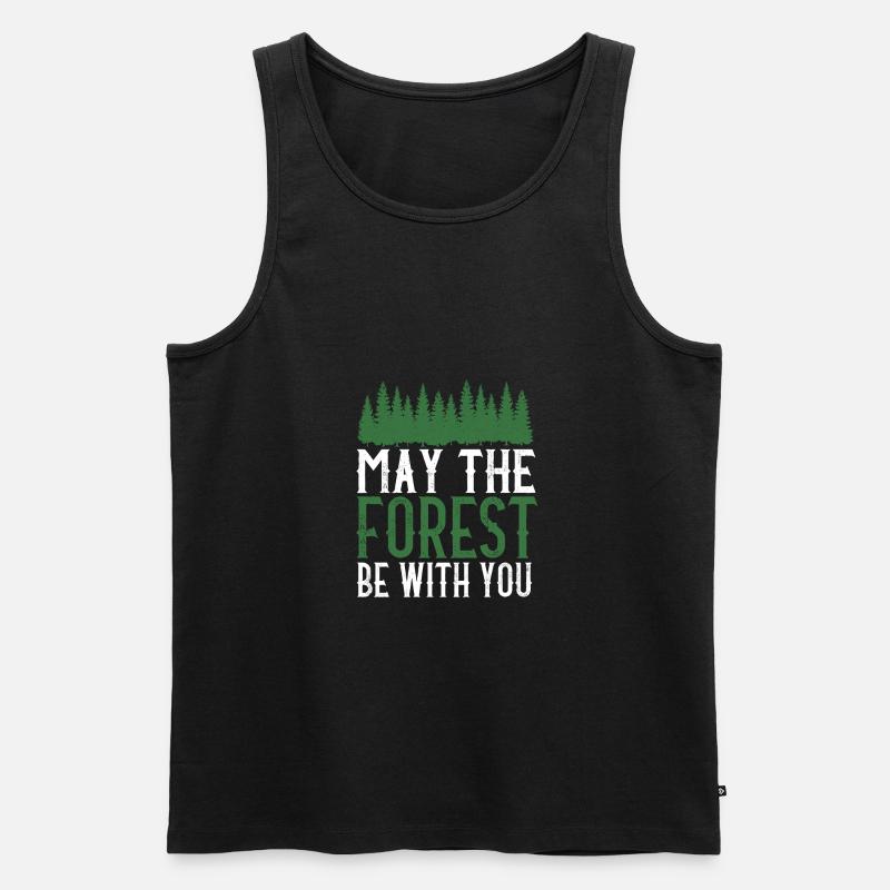 Forest Wars - Männer Premium Bio Tank Top - Schwarz
