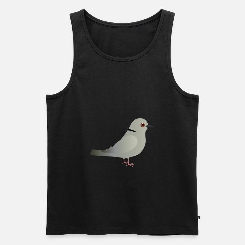 Turteltaube - Männer Premium Bio Tank Top - Schwarz