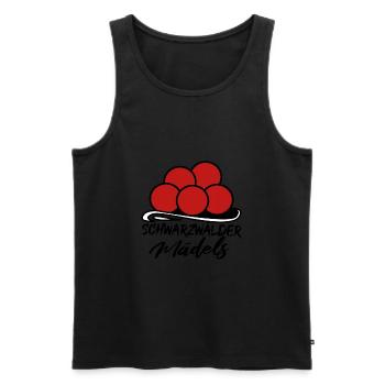 Schwarzwald Mädels Heimat Bollenhut Kuckuck - Männer Premium Bio Tank Top - Schwarz - Vorne - AI Model Male 178 light (178cm)