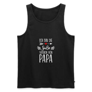 Je suis la version douce du cadeau de papa fille - Débardeur bio Premium Homme - noir - Devant - Michal (187cm)
