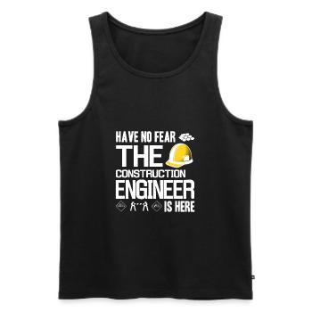 Konstruktion Engineer Bürgerlich Maschinenbau - Männer Premium Bio Tank Top - Schwarz - Vorne - AI Model Male 178 light (178cm)