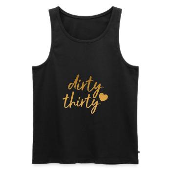 dirty thirty 1989 vintage gift - Men's Premium Organic Tank Top - black - Front - AI Model Male 178 light (178cm)