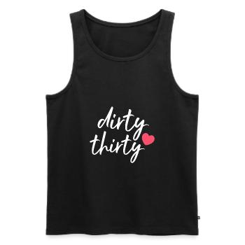 dirty thirty 1989 vintage gift - Men's Premium Organic Tank Top - black - Front - AI Model Male 178 light (178cm)
