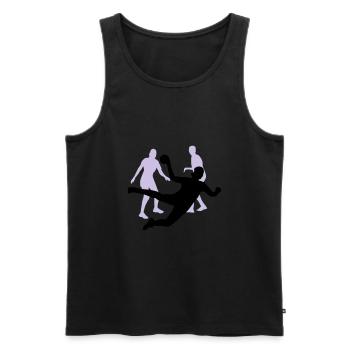 Handball women - Débardeur bio Premium Homme - noir - Devant - Michal (187cm)