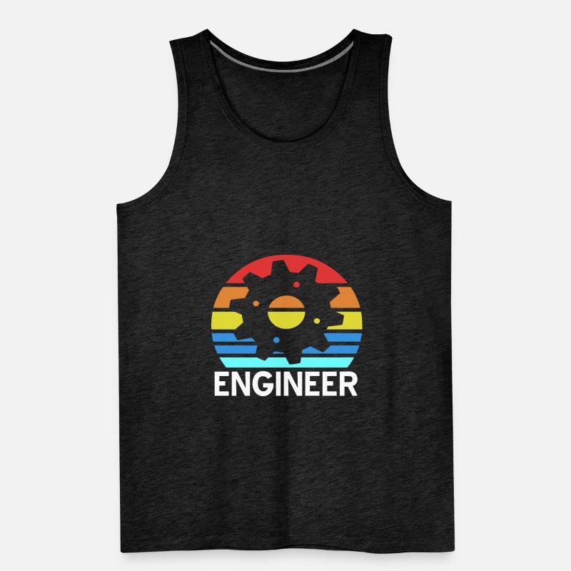 Engineer Civil Builder Mechanical Engineering Math Men's Premium Organic Tank Top