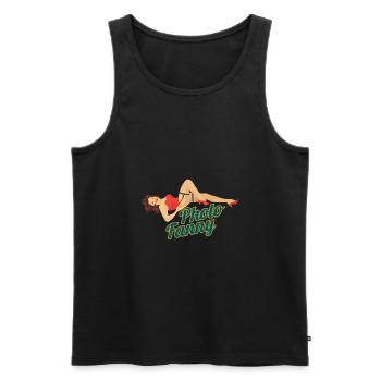 Aircraft Nose Art Photo Fanny Pin-Up Girl Geschenk - Männer Premium Bio Tank Top - Schwarz - Vorne - AI Model Male 178 light (178cm)
