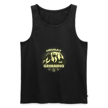 Grimming Steiermark - Männer Premium Bio Tank Top - Schwarz - Vorne - AI Model Male 178 light (178cm)