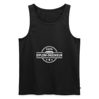100% Original Diploma Engineer Gift - Men's Premium Organic Tank Top - black - Front - Michal (187cm)