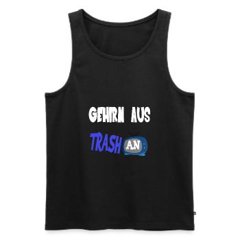 Gehirn aus Trash an - Männer Premium Bio Tank Top - Schwarz - Vorne - Michal (187cm)