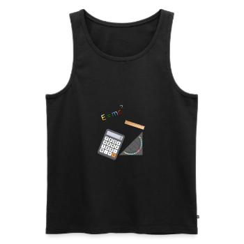 Mathe - Männer Premium Bio Tank Top - Schwarz - Vorne - AI Model Male 178 light (178cm)