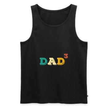 Dad up three gift - Men's Premium Organic Tank Top - black - Front - AI Model Male 178 light (178cm)