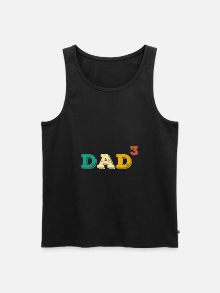 Dad up three gift - Men's Premium Organic Tank Top - black