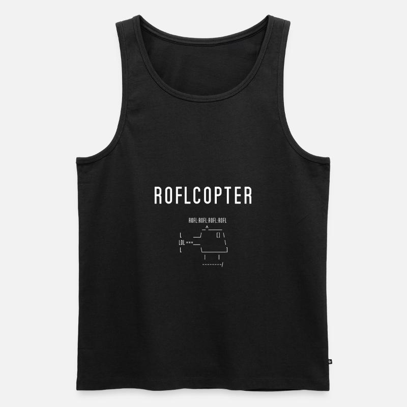 Roflcopter - Männer Premium Bio Tank Top - Schwarz
