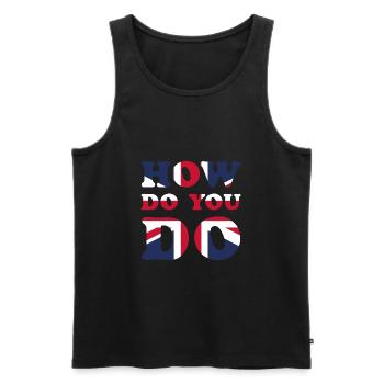 British – Britisch - Männer Premium Bio Tank Top - Schwarz - Vorne - AI Model Male 178 light (178cm)