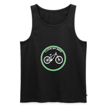Fahrrad - Männer Premium Bio Tank Top - Schwarz - Vorne - Michal (187cm)
