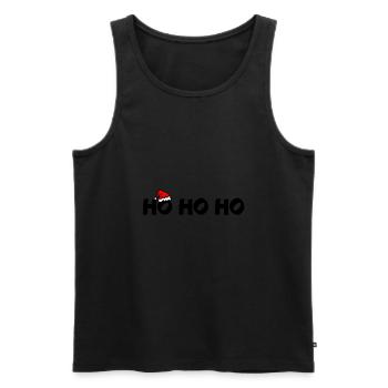 ho ho ho - en disant génie - Débardeur bio Premium Homme - noir - Devant - Michal (187cm)