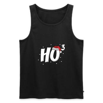 ho ho ho Weihnachts Motive - Männer Premium Bio Tank Top - Schwarz - Vorne - Michal (187cm)