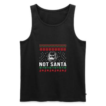 Pas de cadeau de Noël Noël Santa Karl Marx - Débardeur bio Premium Homme - noir - Devant - Michal (187cm)