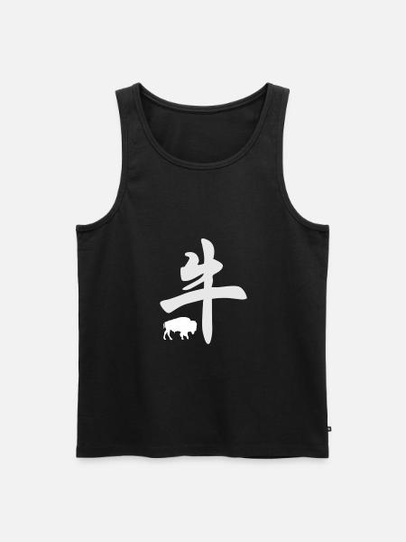 Chinese zodiac ox - Men's Premium Organic Tank Top - black
