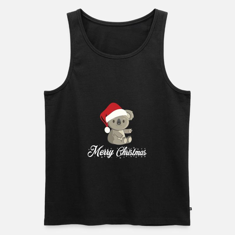 Christmas Koala - Männer Premium Bio Tank Top - Schwarz
