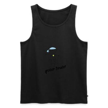 Großer Bruder - Männer Premium Bio Tank Top - Schwarz - Vorne - Michal (187cm)