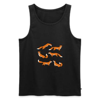 Red Fox selection - Men's Premium Organic Tank Top - black - Front - AI Model Male 178 light (178cm)