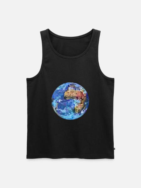 planet Earth - Men's Premium Organic Tank Top - black